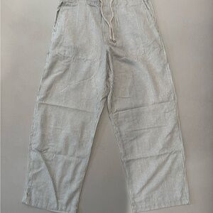 NWT Zara Men's Pinstriped Light Gray Joggers